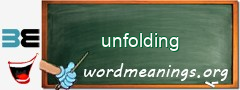 WordMeaning blackboard for unfolding